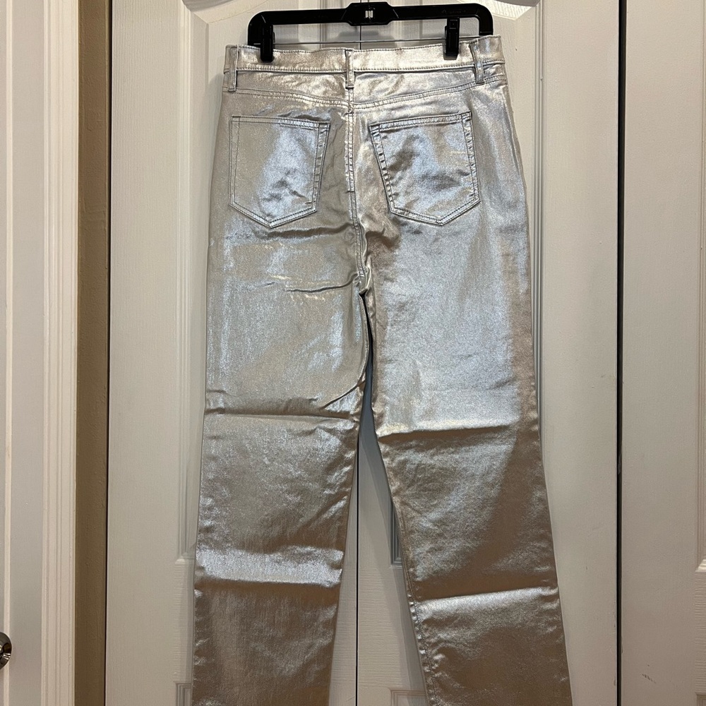 LOFT Silver Straight Leg Women's Jeans - Picture 2 of 3